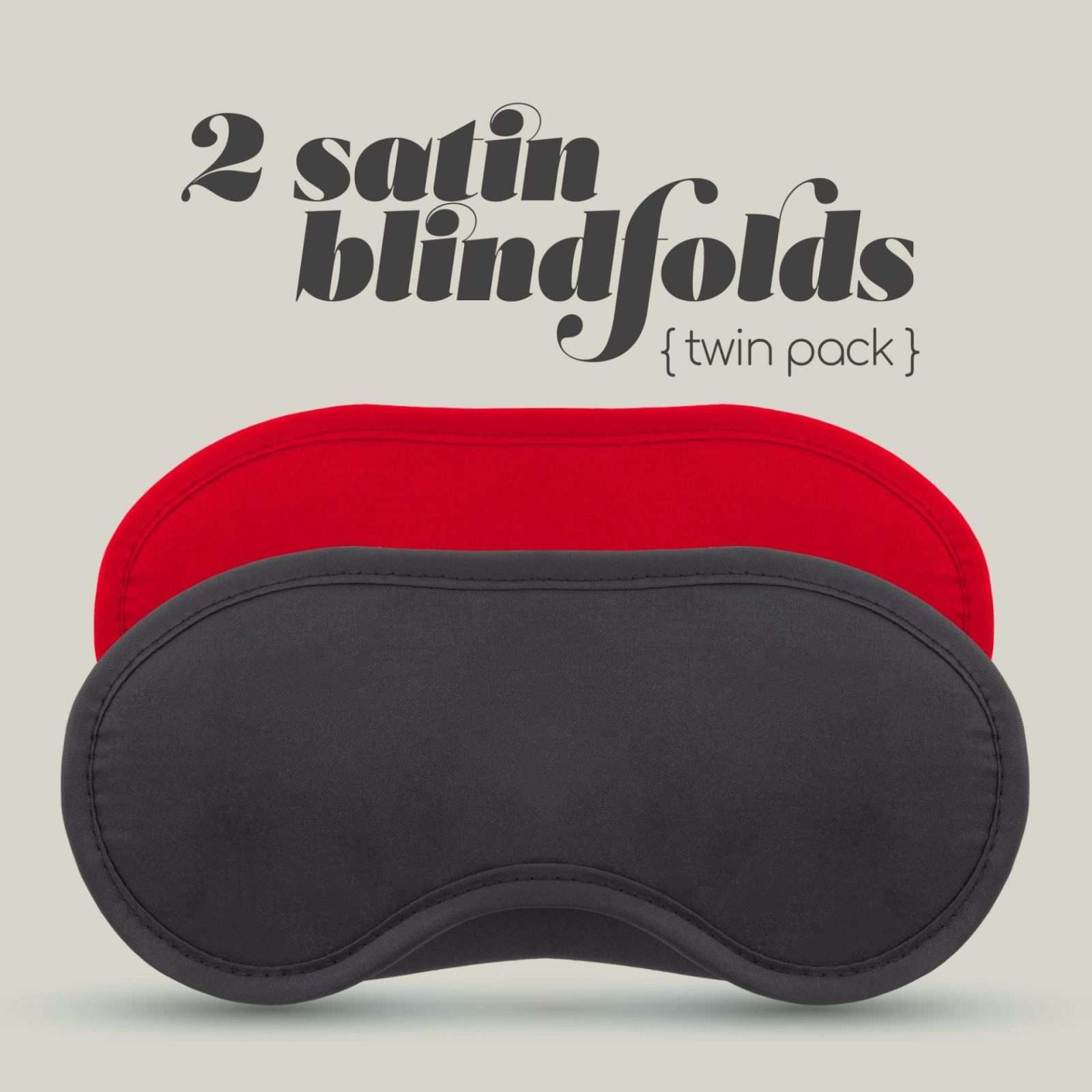 2 SATIN BLINDFOLDS CRUSHIOUS BLACK   RED