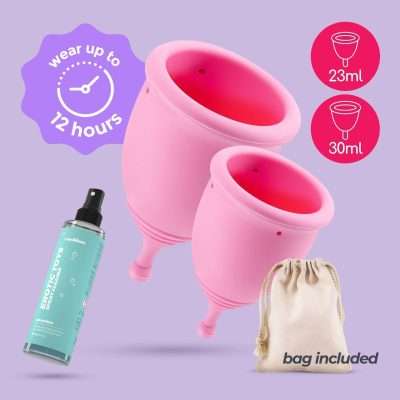 CRUSHIOUS MINERVA S   L MENSTRUAL CUPS WITH POUCH AND TOY CLEANER 150 ML