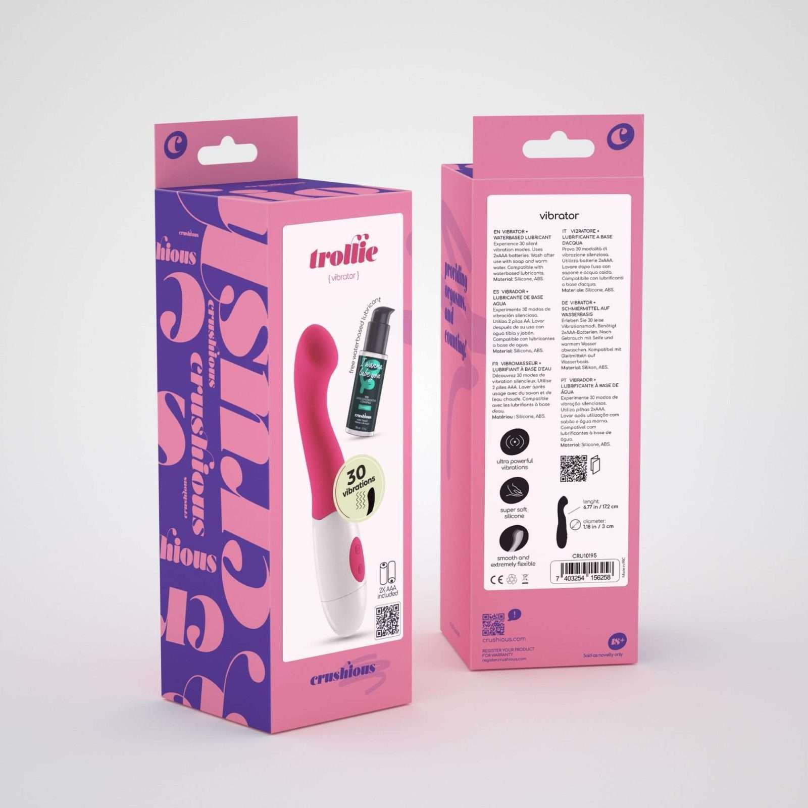 Crushious Trollie Vibrator With Waterbased Lubricant Included