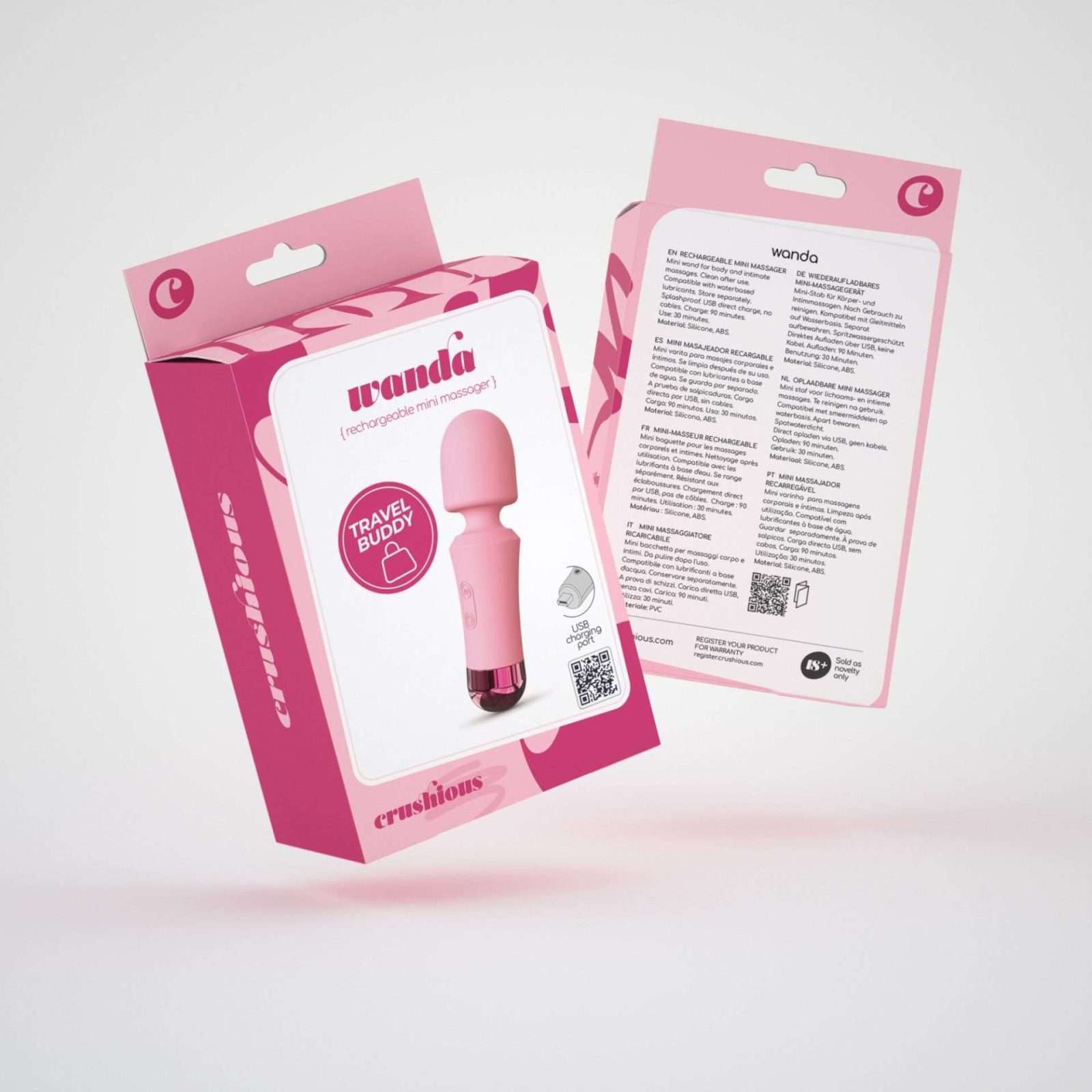 Crushious Wanda Mini Rechargeable Wand Pink