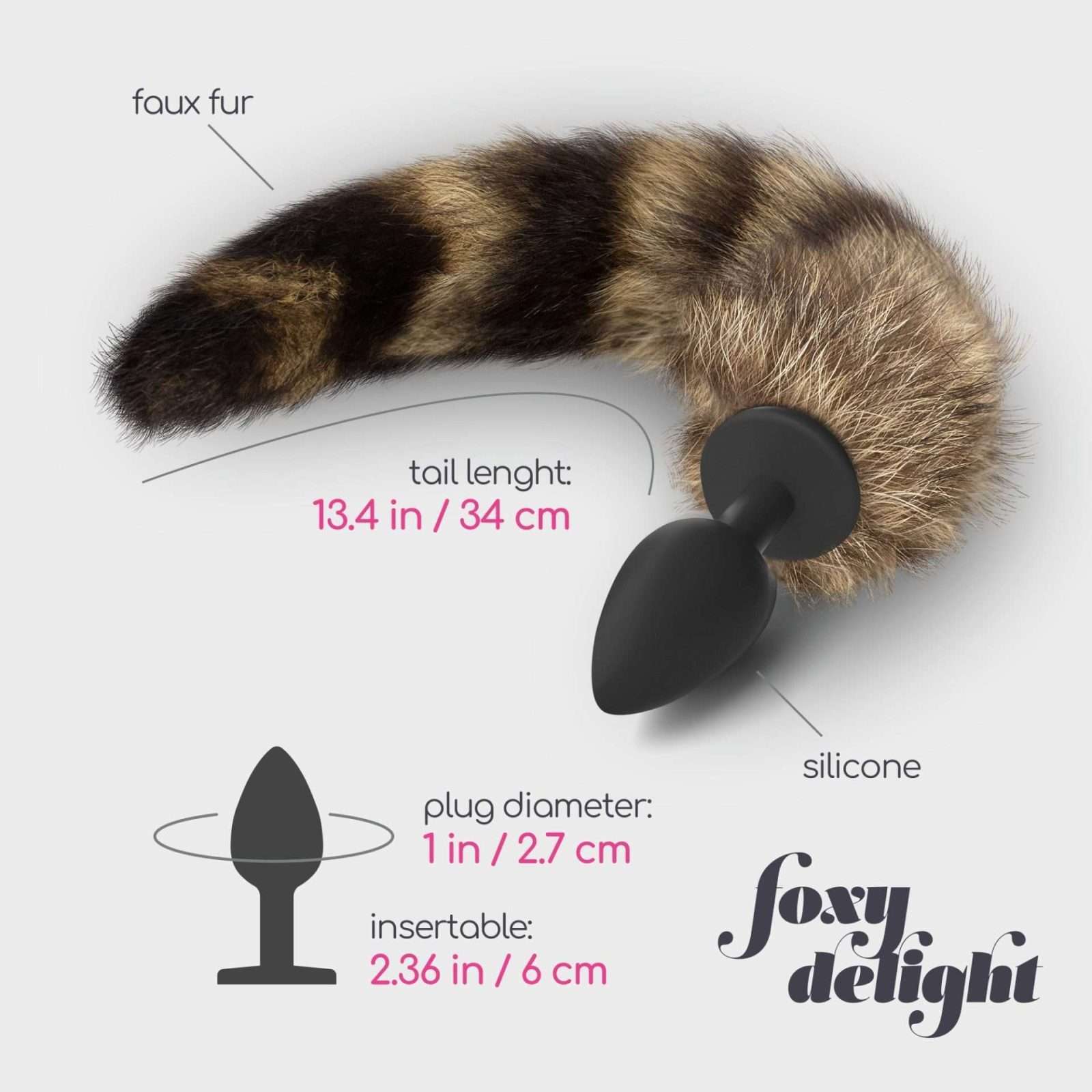 Foxy Delight Silicone Anal Plug With Tail Crushious