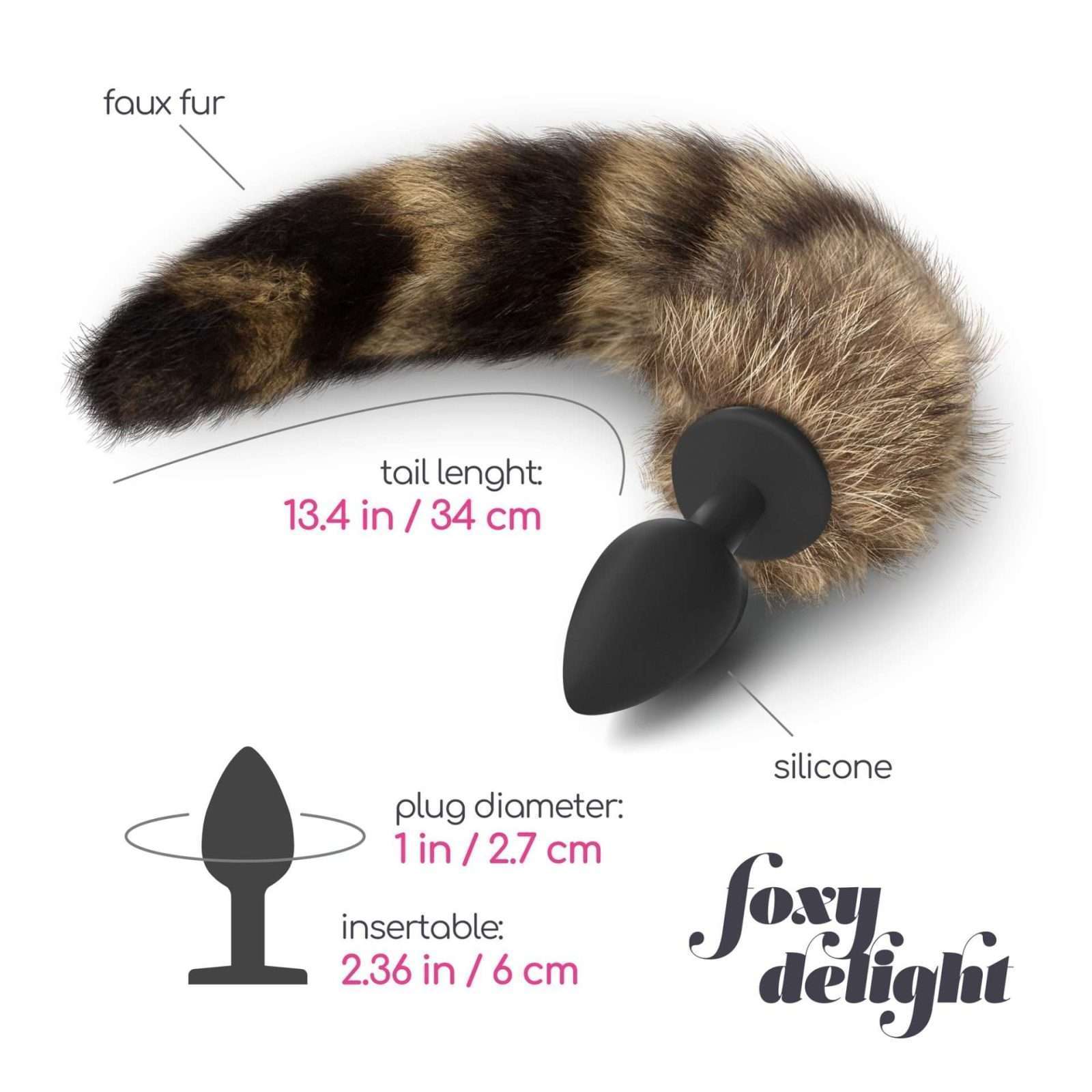 Foxy Delight Silicone Anal Plug With Tail Crushious