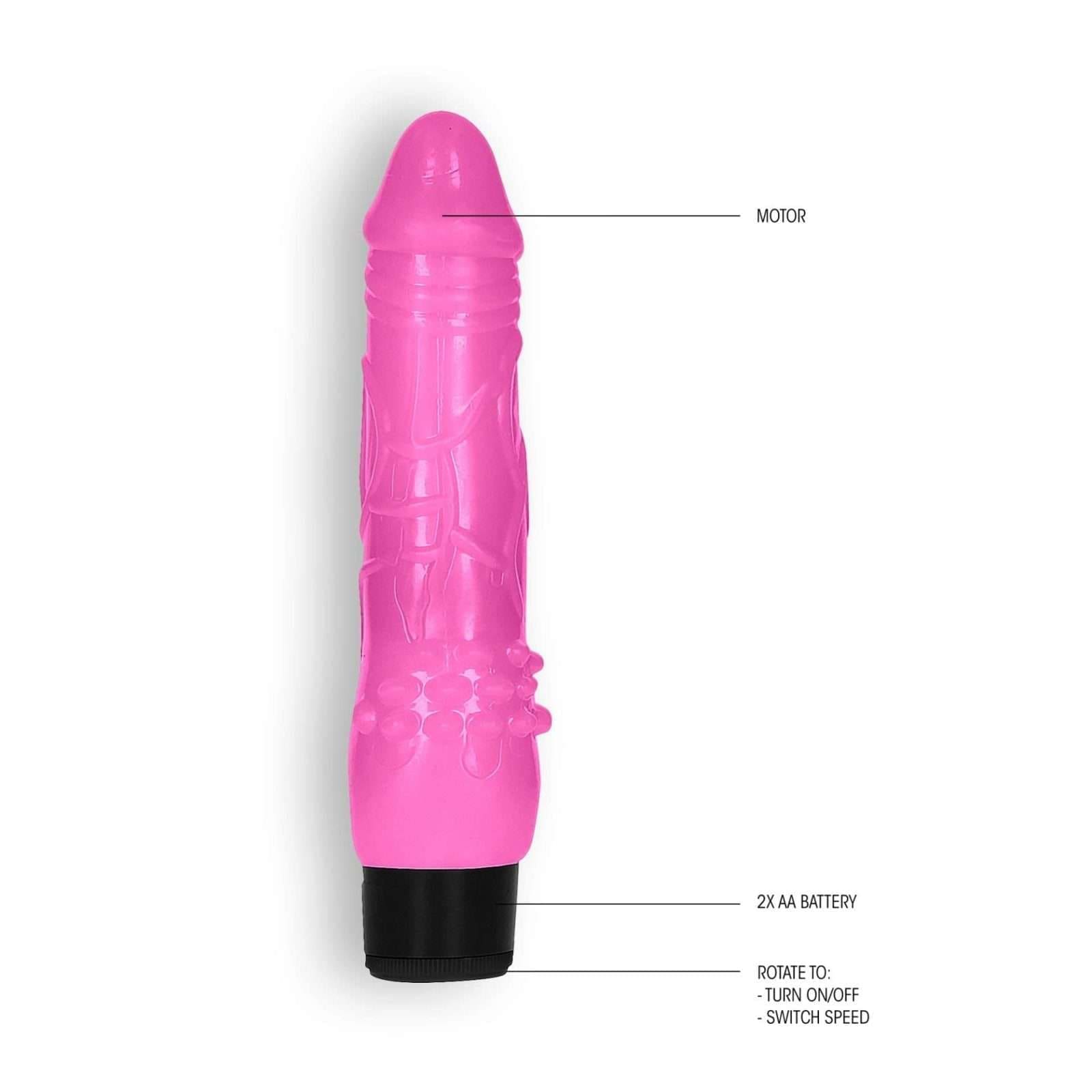 Gc 8' Fat Realistic Dildo Vibe Pink