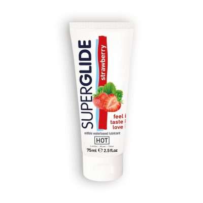 HOT    SUPERGLIDE EDIBLE LUBRICANT STRAWBERRY 75ML