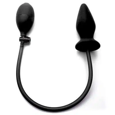 OUCH  INFLATABLE SILICONE ANAL PLUG BLACK