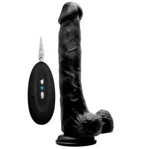 REALROCK 10    REALISTIC VIBRATOR WITH TESTICLES BLACK