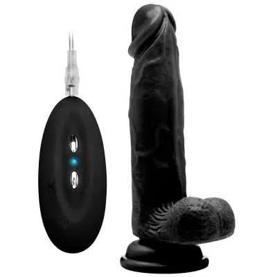 REALROCK 8    REALISTIC VIBRATOR WITH TESTICLES BLACK